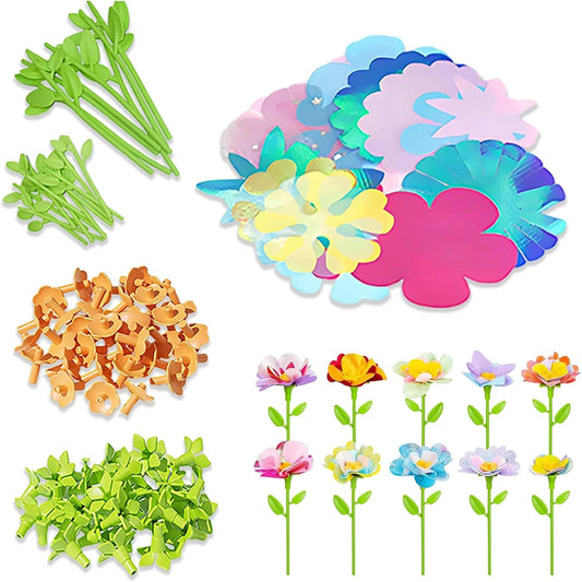 Fabric Flower Bouquet DIY Craft Kit for Kids - Handmade Floral Toys for Girls, Perfect Christmas or Birthday Gift