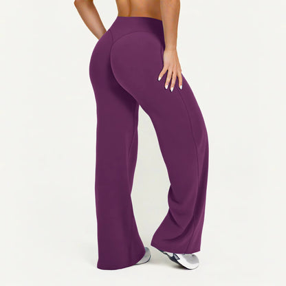 Ultra Soft Butter Fabric Women's Mid-Waist Straight-Leg Yoga Pants for Gym, Pilates, and Running